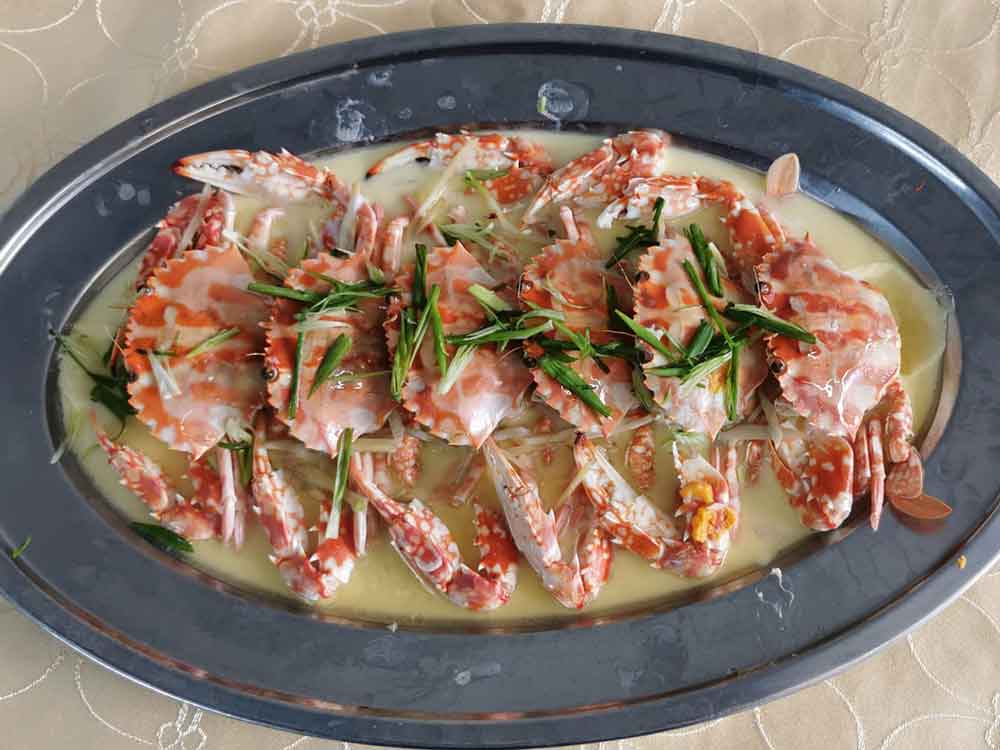 Kedai Makanan Seafood Kampung Sekinchan - Steam Flower Crabs